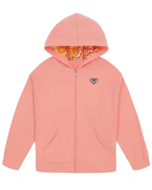 Girls 7-16 Wild Flower Front Zip Hoodie -
