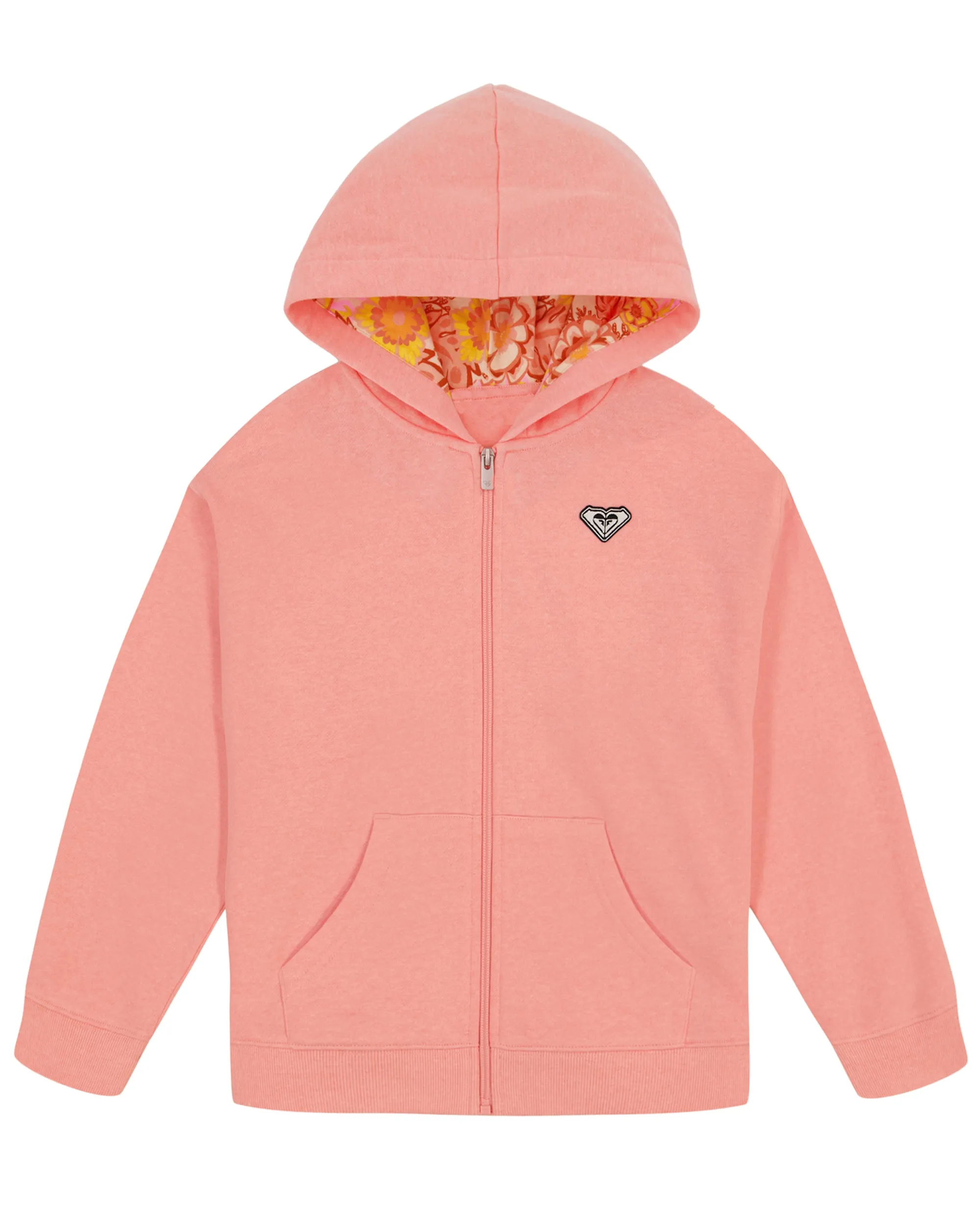 Girls 7-16 Wild Flower Front Zip Hoodie -