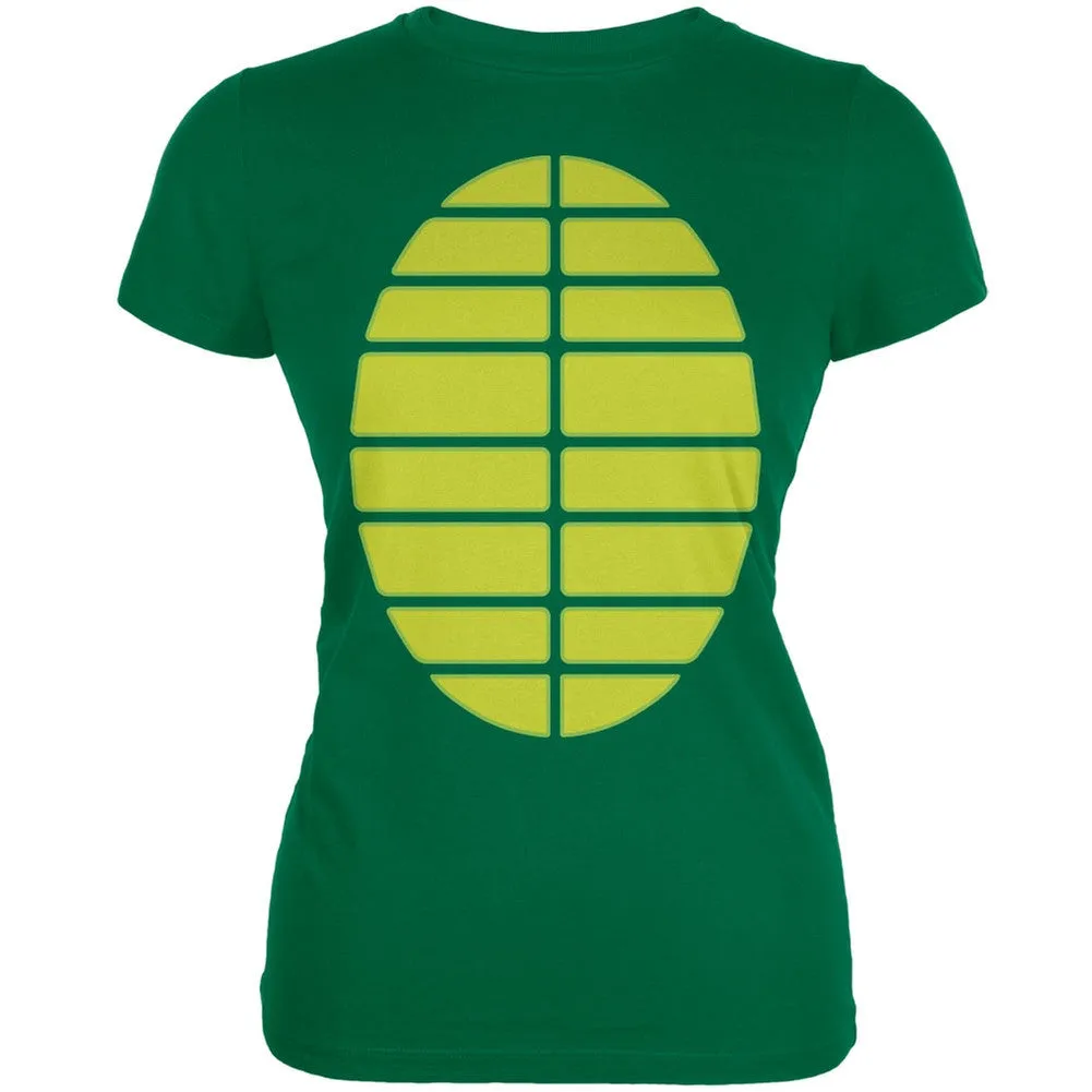 Halloween Turtle Costume Kelly Green Juniors Soft T-Shirt