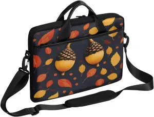 Hazelnut Leaf Laptop Case Bag with Detachable Strap Waterproof Laptop Bag Notebook Carrying Case 15.6 inch Laptop Sleeve Bag for Men Women Work Travel