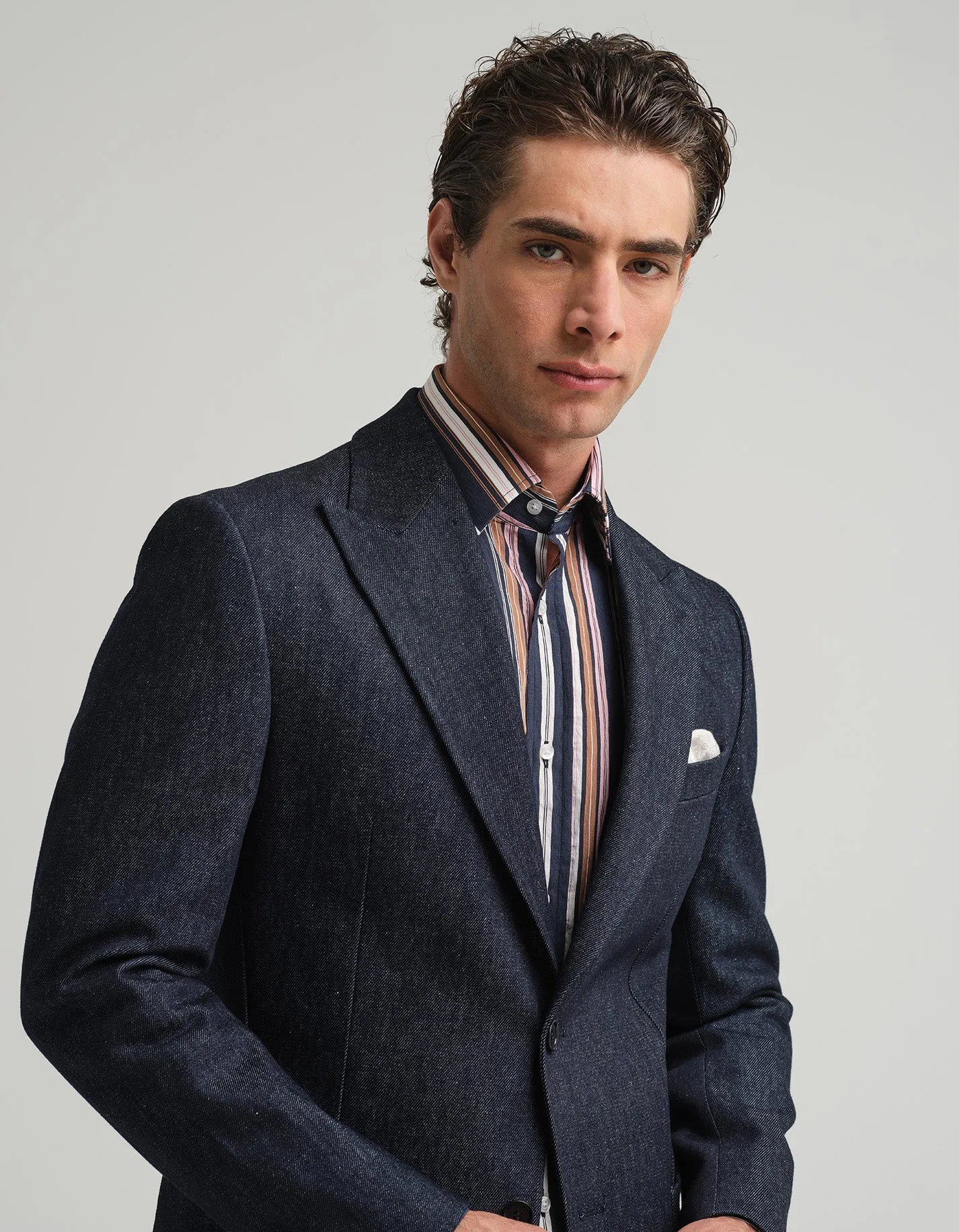 Indigo Denim & Paisley Jacket GOLD
