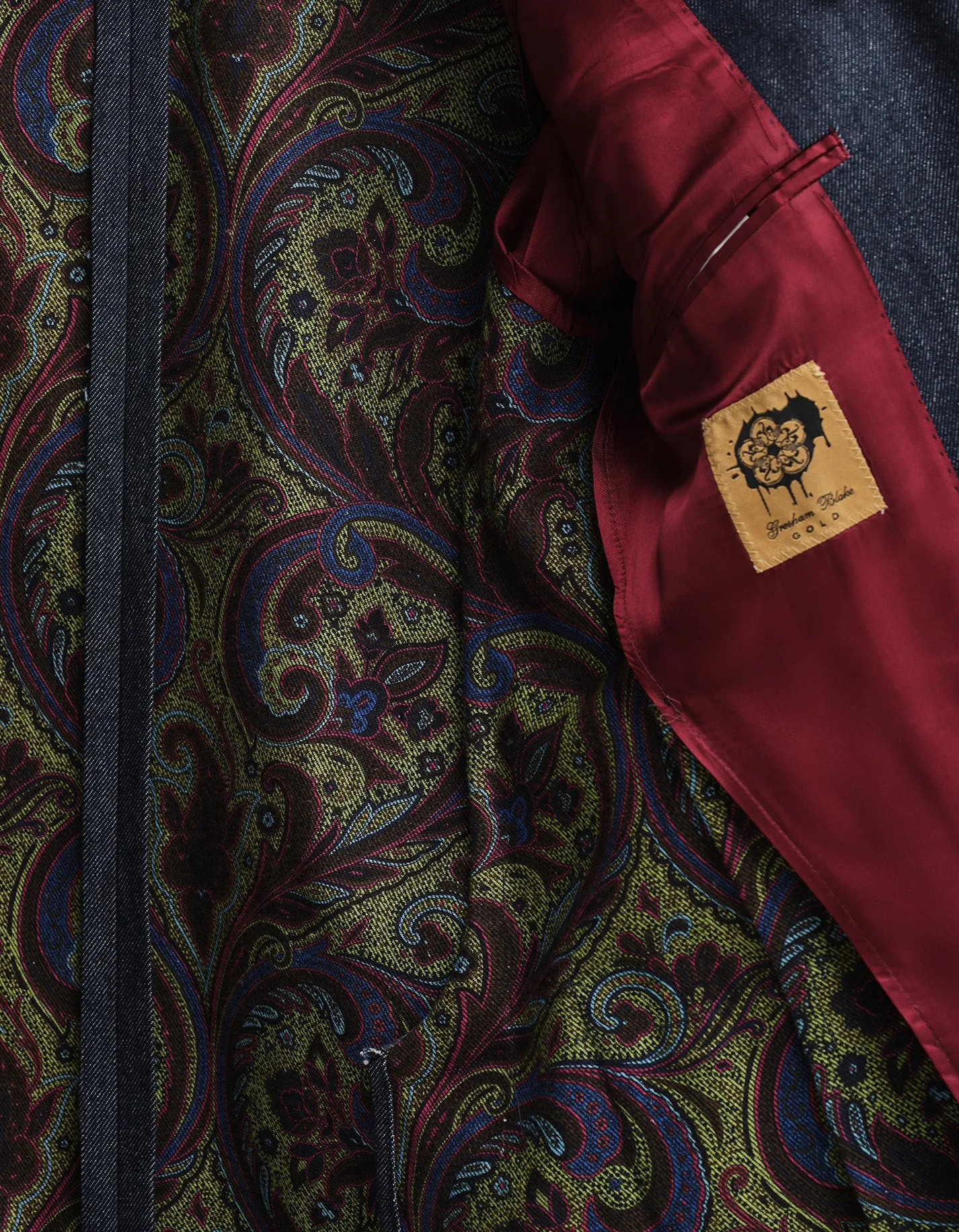 Indigo Denim & Paisley Jacket GOLD