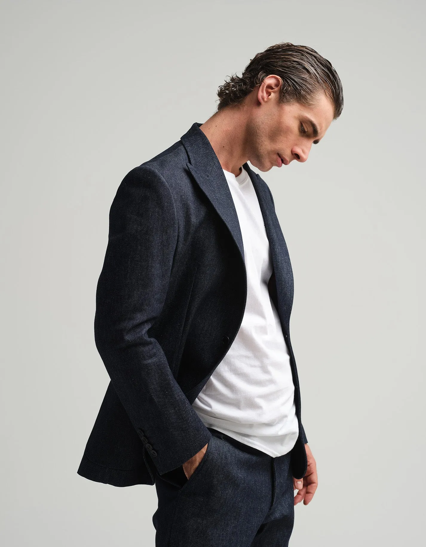 Indigo Denim & Paisley Jacket GOLD