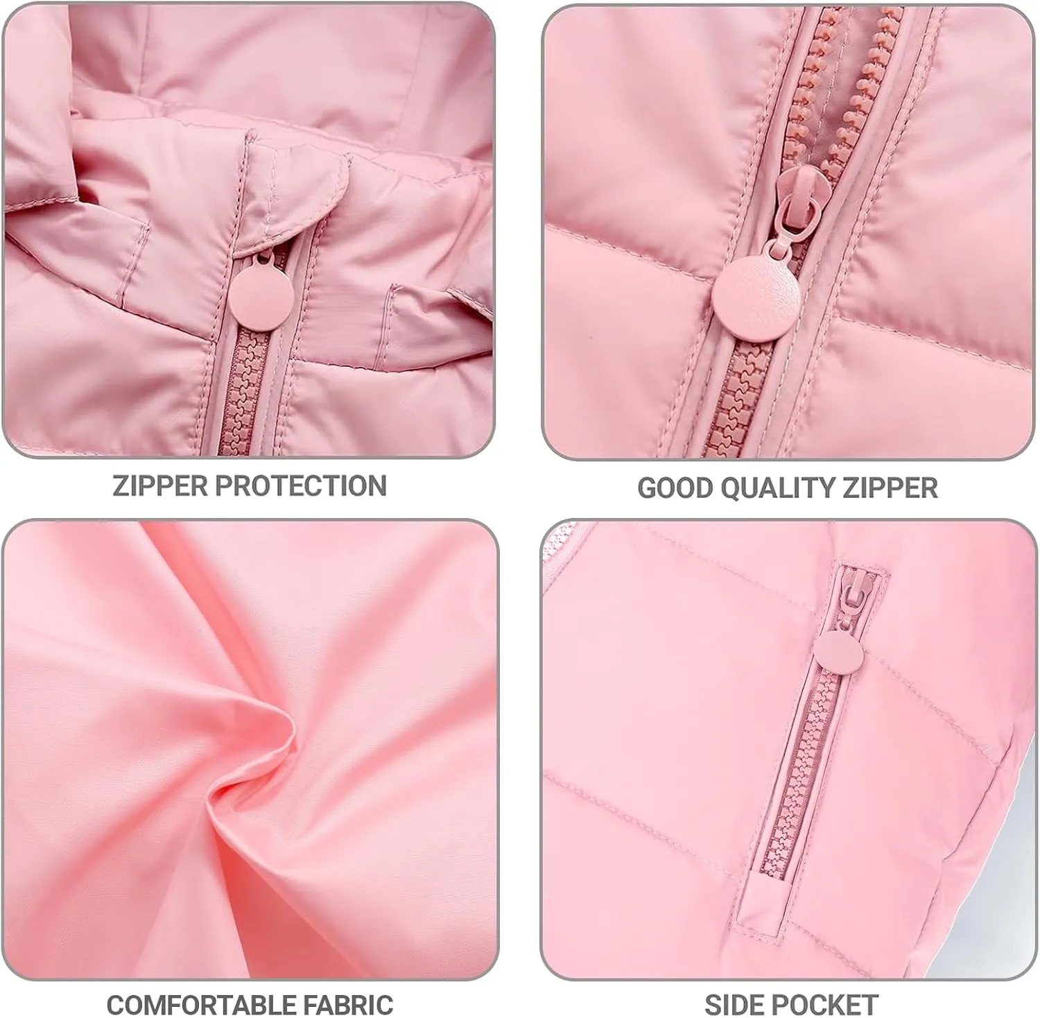 JiAmy Kids 2 Piece Snowsuit Set Girl Winter Hooded Puffer Jacket & Snow Bib Pants Boy Ski Suits Ultralight Outfit 1-7 Years