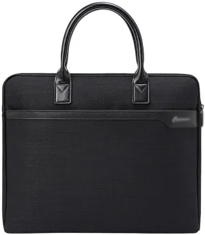 JSEIAJB Business Computer Bag Portable Meeting Document Bag Waterproof Large Capacity Briefcase for Men
