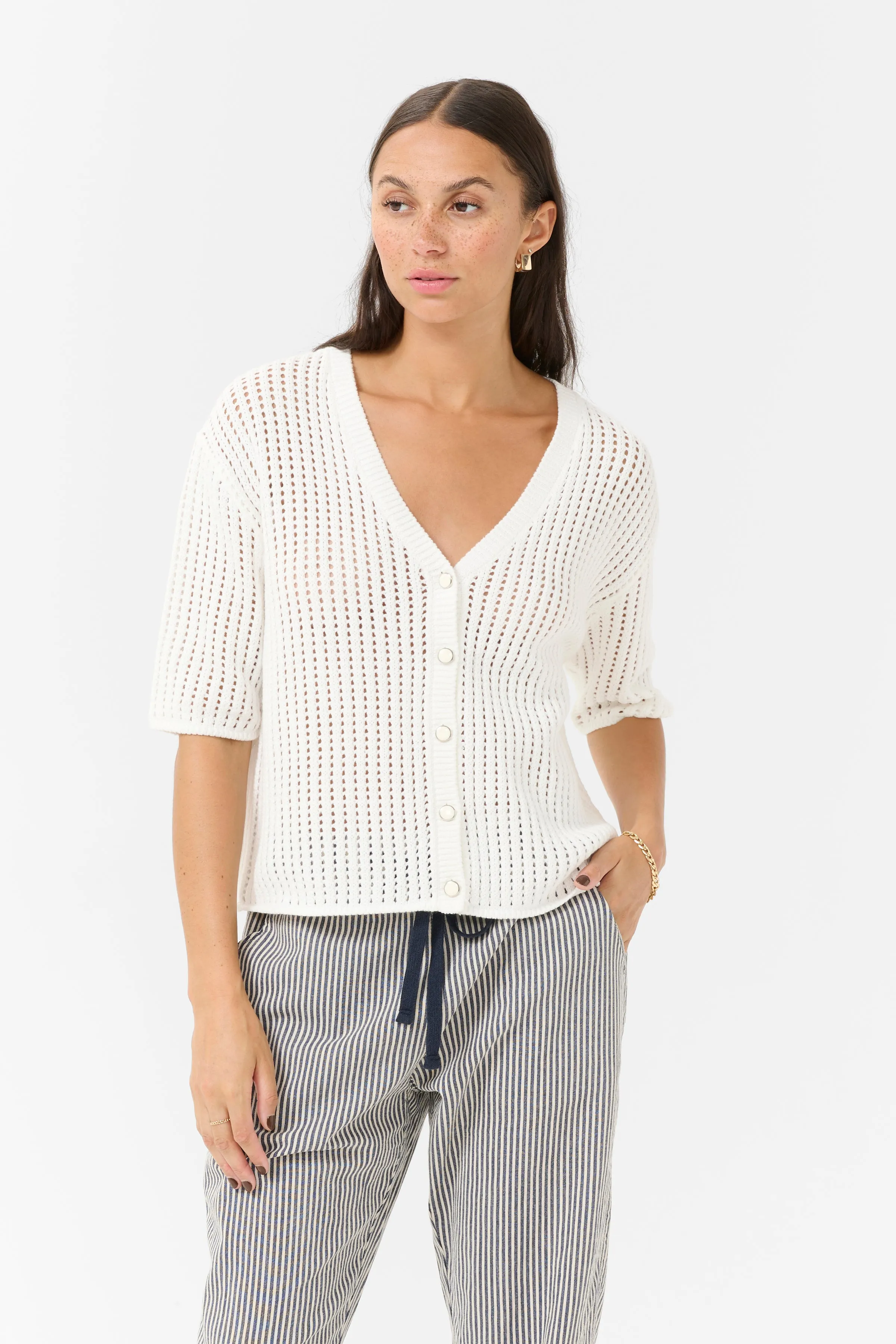 Kaffe Solar Cardigan || Ivory