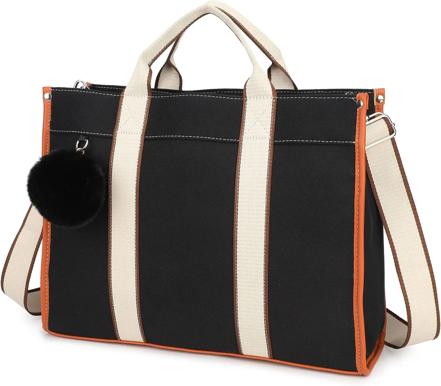 Laptop Bag for Women 15.6 Inch Lightweight Canvas Tote Bags Teacher Work Bag for School Travel