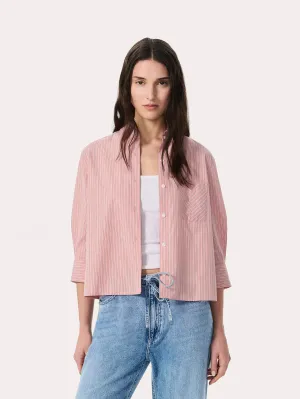 Lucia Stripe Poplin Shirt - Bleach Stripe