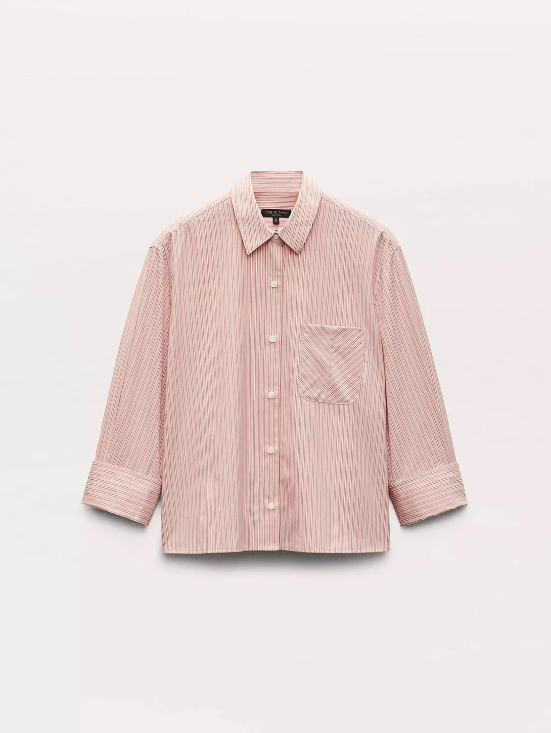 Lucia Stripe Poplin Shirt - Bleach Stripe