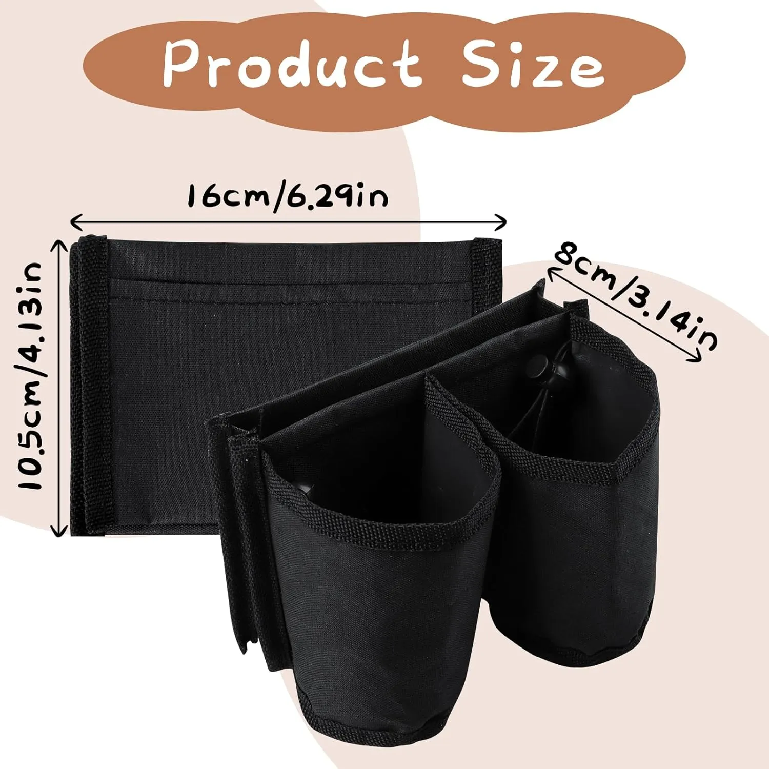 Luggage Cup Holder, Free Hand Luggage Cup Holder for Suitcases Luggage Travel Cup Holder Essential Luggage Accessories Gift for Travelers Flight Attendants (Black)