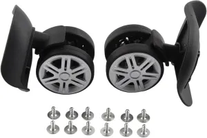 Luggage Wheels Replacement Casters Pair, A65 1 Pair Luggage Suitcase Wheel, Noise-reducing, 2 Count, Polypropylene, Polyethylene Terephthalate, Plate Mount