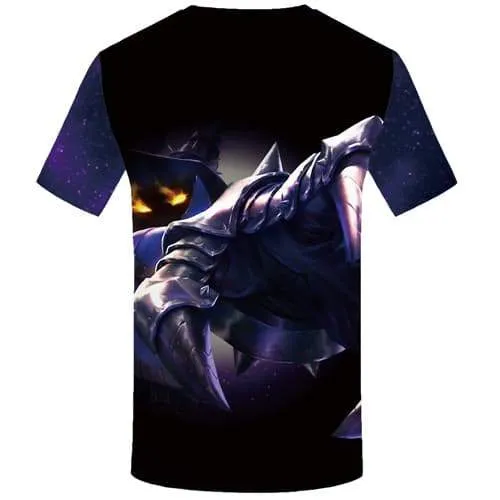 Mage T-shirt Men Game T shirts Funny Black T-shirts 3d War Shirt Print Flame T-shirts Graphic Short Sleeve Hip hop Men Tee Top