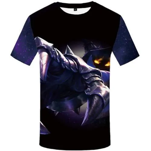 Mage T-shirt Men Game T shirts Funny Black T-shirts 3d War Shirt Print Flame T-shirts Graphic Short Sleeve Hip hop Men Tee Top