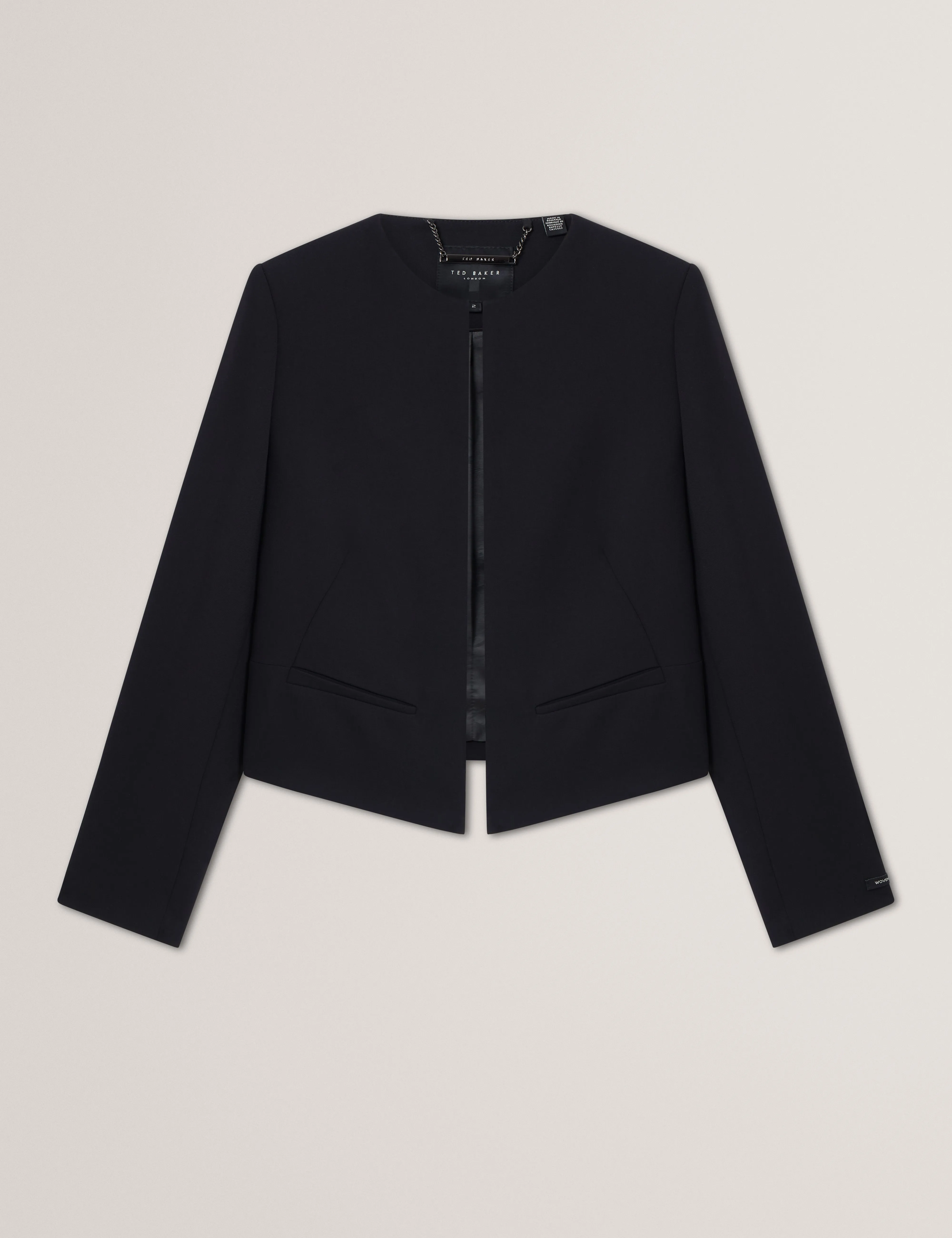 Manabjl Cropped Tailored Jacket Black
