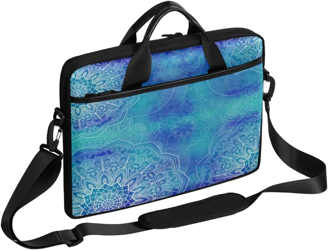Mandala Hand Painted Laptop Case Bag with Detachable Strap Waterproof Laptop Bag Notebook Carrying Case 15.6 inch Laptop Sleeve Bag for Men Women Work Travel