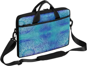 Mandala Hand Painted Laptop Case Bag with Detachable Strap Waterproof Laptop Bag Notebook Carrying Case 15.6 inch Laptop Sleeve Bag for Men Women Work Travel