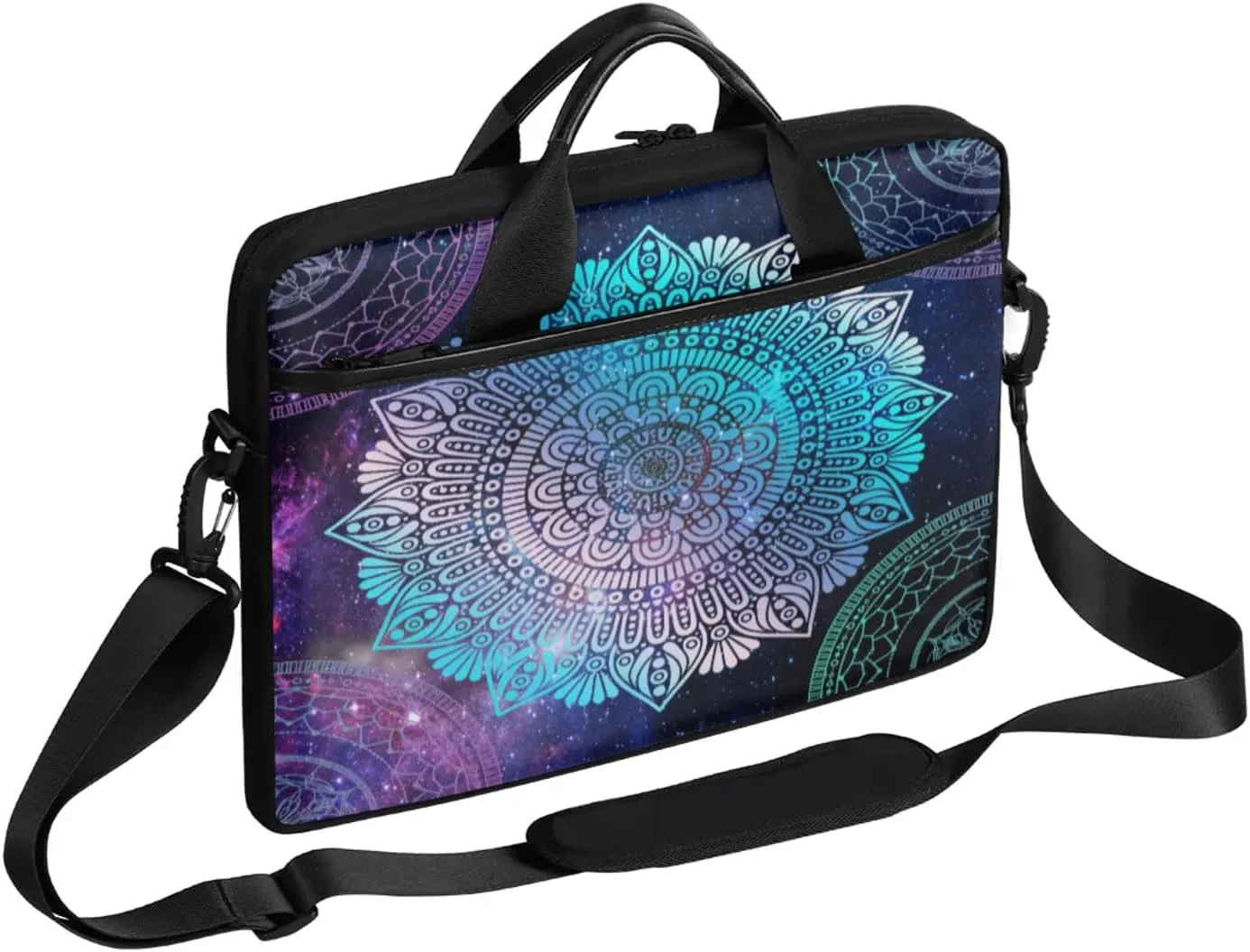 Mandalas Laptop Case Bag with Detachable Strap Waterproof Laptop Bag Notebook Carrying Case 15.6 inch Laptop Sleeve Bag for Men Women Work Travel