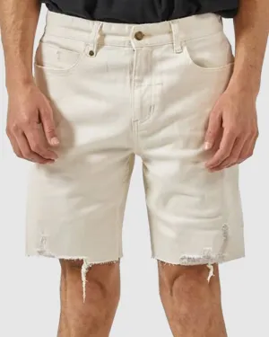 MENS DESTROYED BONES DENIM SHORTS