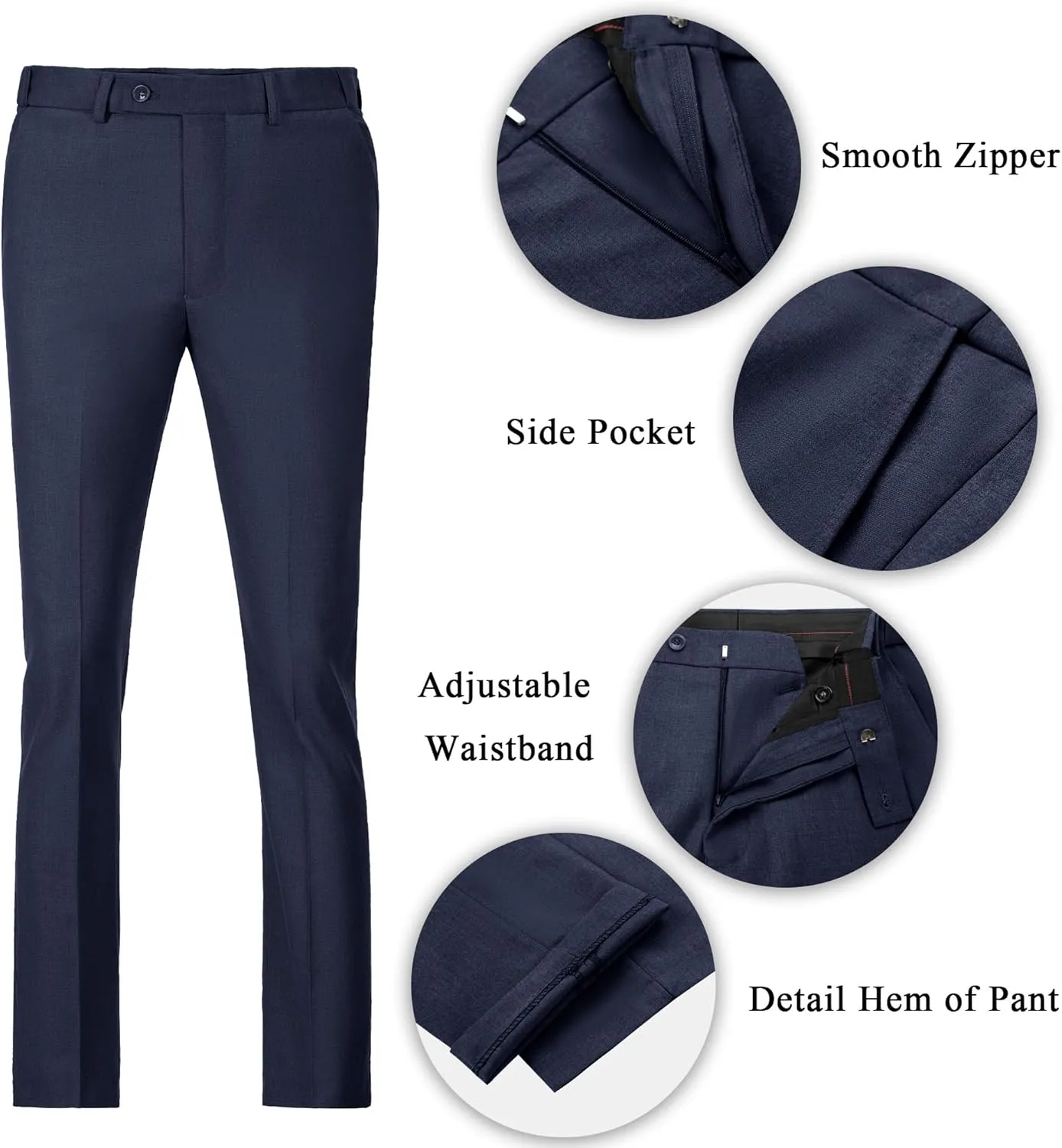 Mens Suit 3 Piece Slim Fit Suit for Men One Button Shawl Lapel Tuxedo Blazer Vest Pant for Wedding Business Prom