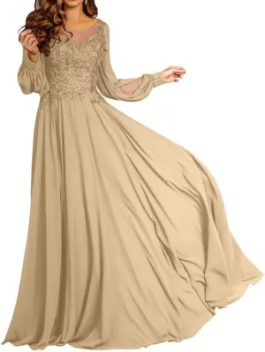 Mother of The Bride Dresses for Wedding Guest Dress Long Sleeves 2024 Fall Formal Evening Gowns for Women