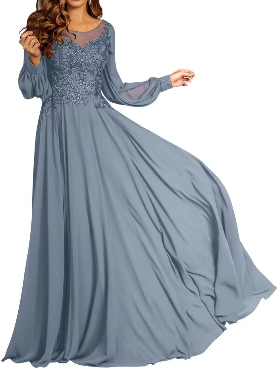 Mother of The Bride Dresses for Wedding Guest Dress Long Sleeves 2024 Fall Formal Evening Gowns for Women