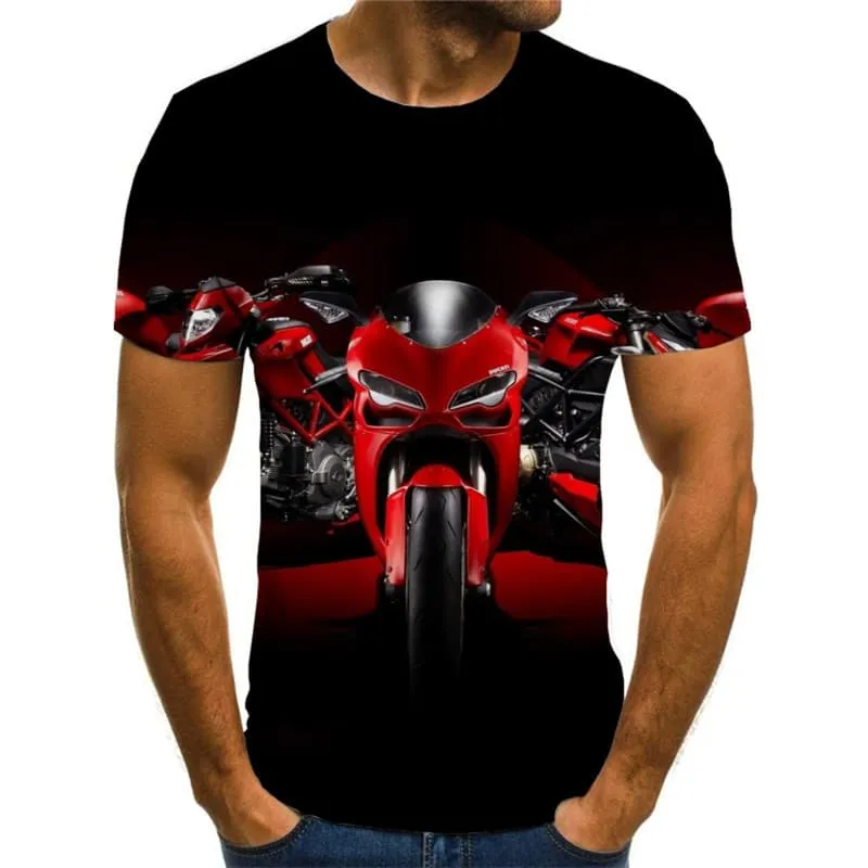 Motorcycle T-shirt Men Party T-shirts 3d Hip Hop Tshirt Printed Harajuku Funny T shirts