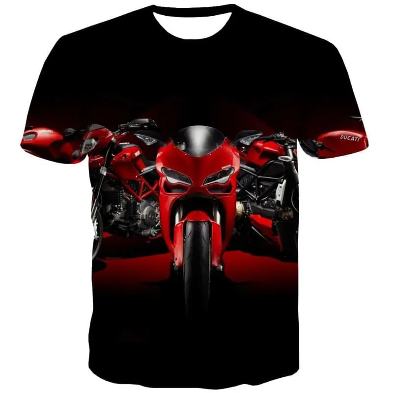 Motorcycle T-shirt Men Party T-shirts 3d Hip Hop Tshirt Printed Harajuku Funny T shirts