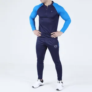 Navy And Teal Blue Raglan Summer Tracksuit