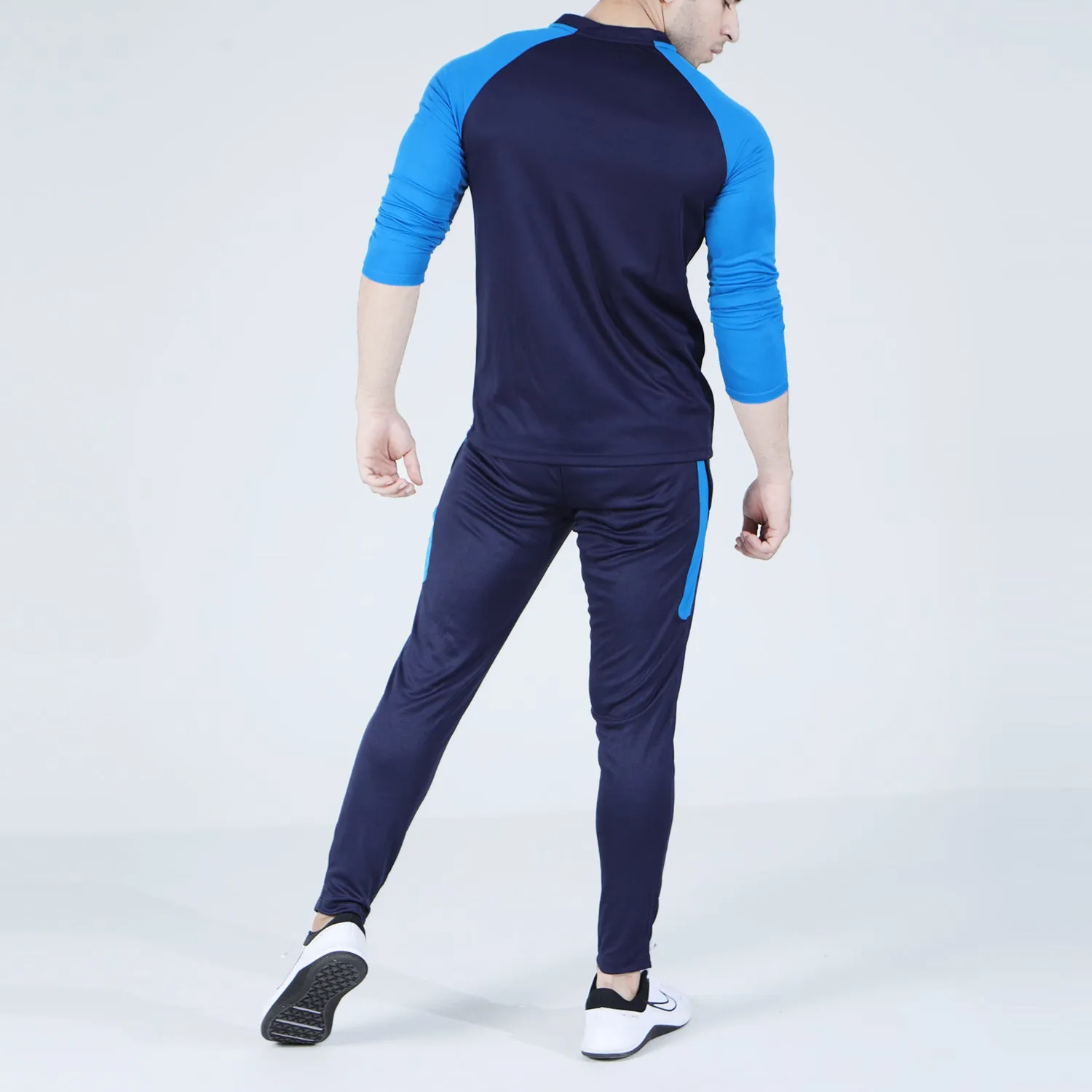 Navy And Teal Blue Raglan Summer Tracksuit