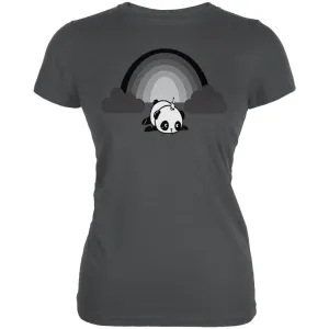 Panda Pandicorn Emo Sad Rainbow Juniors Soft T Shirt