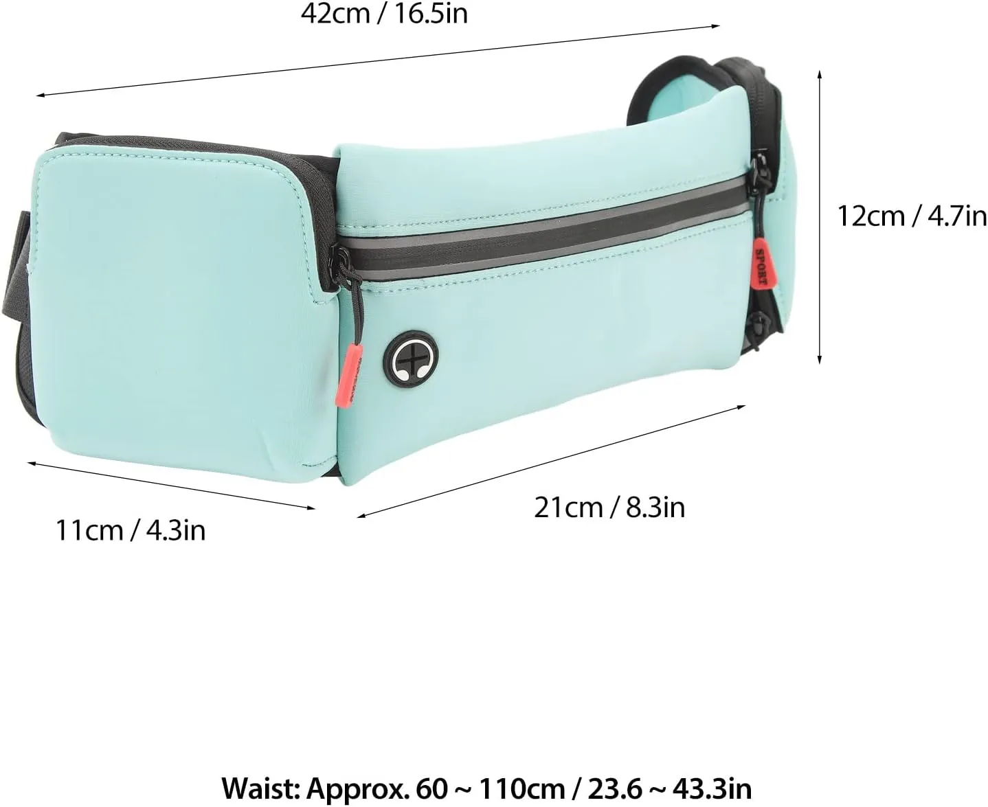 PerGar Running Waist Pack, Running Water Belt, Belt Water Bottle Holder, Hydration Belt, Hydration Belt for Running Women, Running Belt for Men for Hiking Climbing Outdoor Sports Fitness