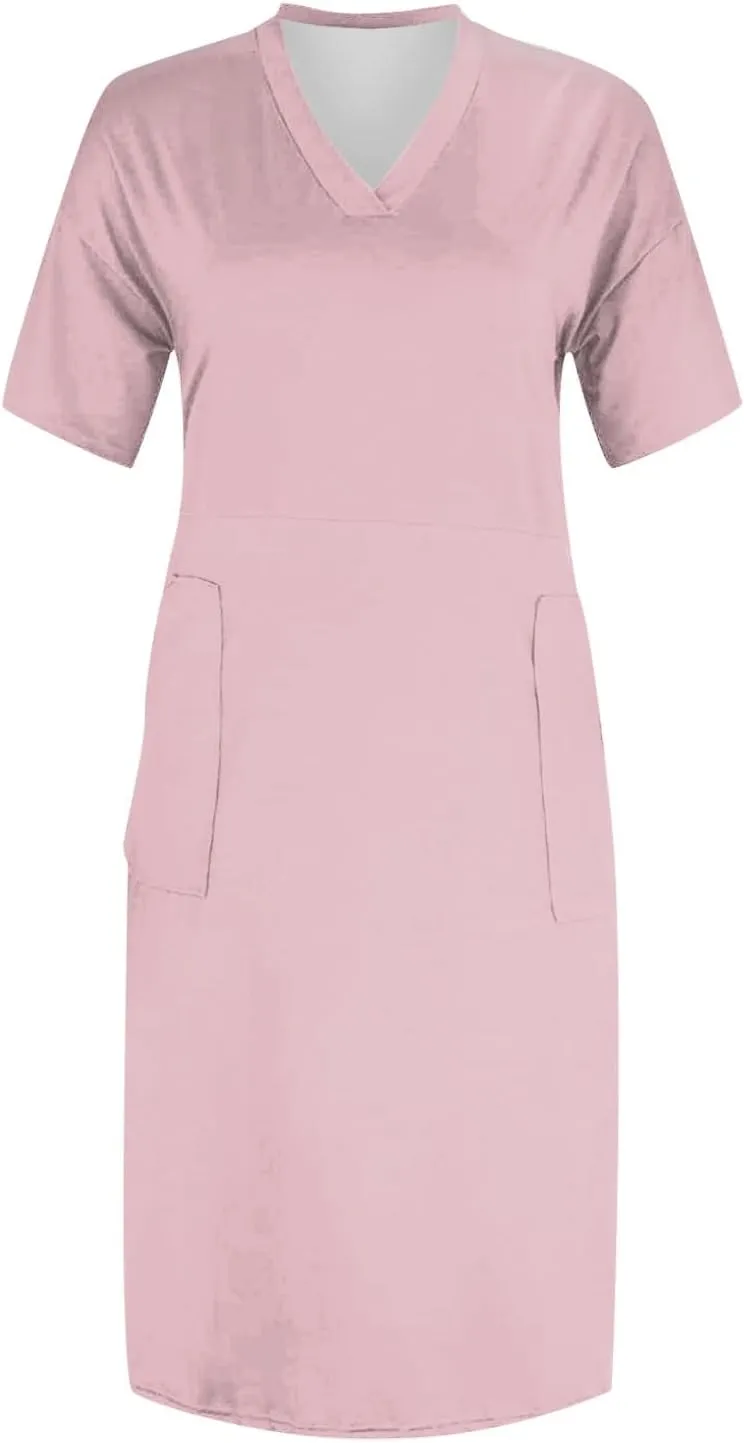 Plus Size Dresses for Curvy Women 2025 Summer Casual Short Sleeve Tshirt Dress with Pockets Beach Vacation Outfits