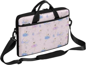 Polka Dot Ballet Laptop Case Bag with Detachable Strap Waterproof Laptop Bag Notebook Carrying Case 15.6 inch Laptop Sleeve Bag for Men Women Work Travel