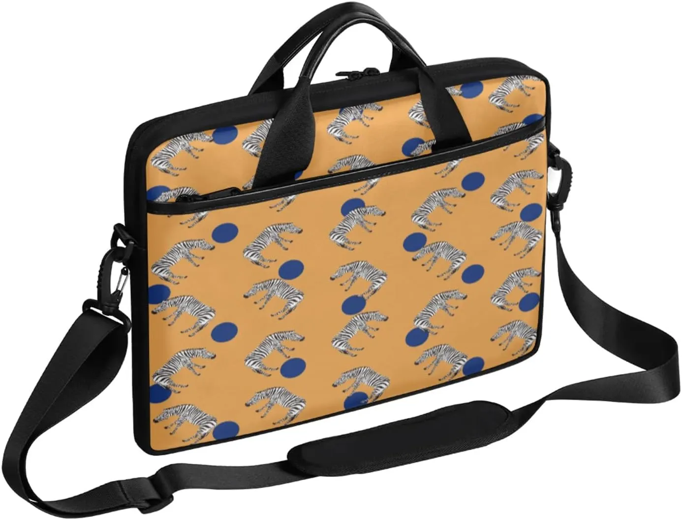 Polka Dot Zebras Laptop Case Bag with Detachable Strap Waterproof Laptop Bag Notebook Carrying Case 15.6 inch Laptop Sleeve Bag for Men Women Work Travel