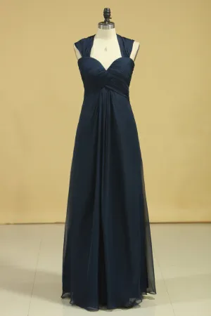 Popular Prom Dresses A Line Floor Length Halter