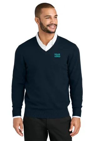 Port Authority Easy Care V-Neck Custom Sweaters, River Blue Navy