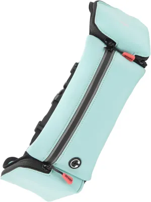 Running Waist Pack, Hands, Polyurethane Fiber, Chinlon, Absorb Moisture, Portable Hydration Belt with 3 Large Pockets for Fitness (Sky Blue)