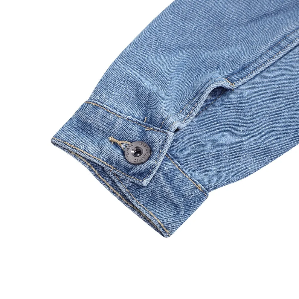 Sale Jean Jacket New Winter Denim Women Jacket Women Vintage Lambswool Warm Jackets Trendy Wide Long Sleeve Outwear Coats
