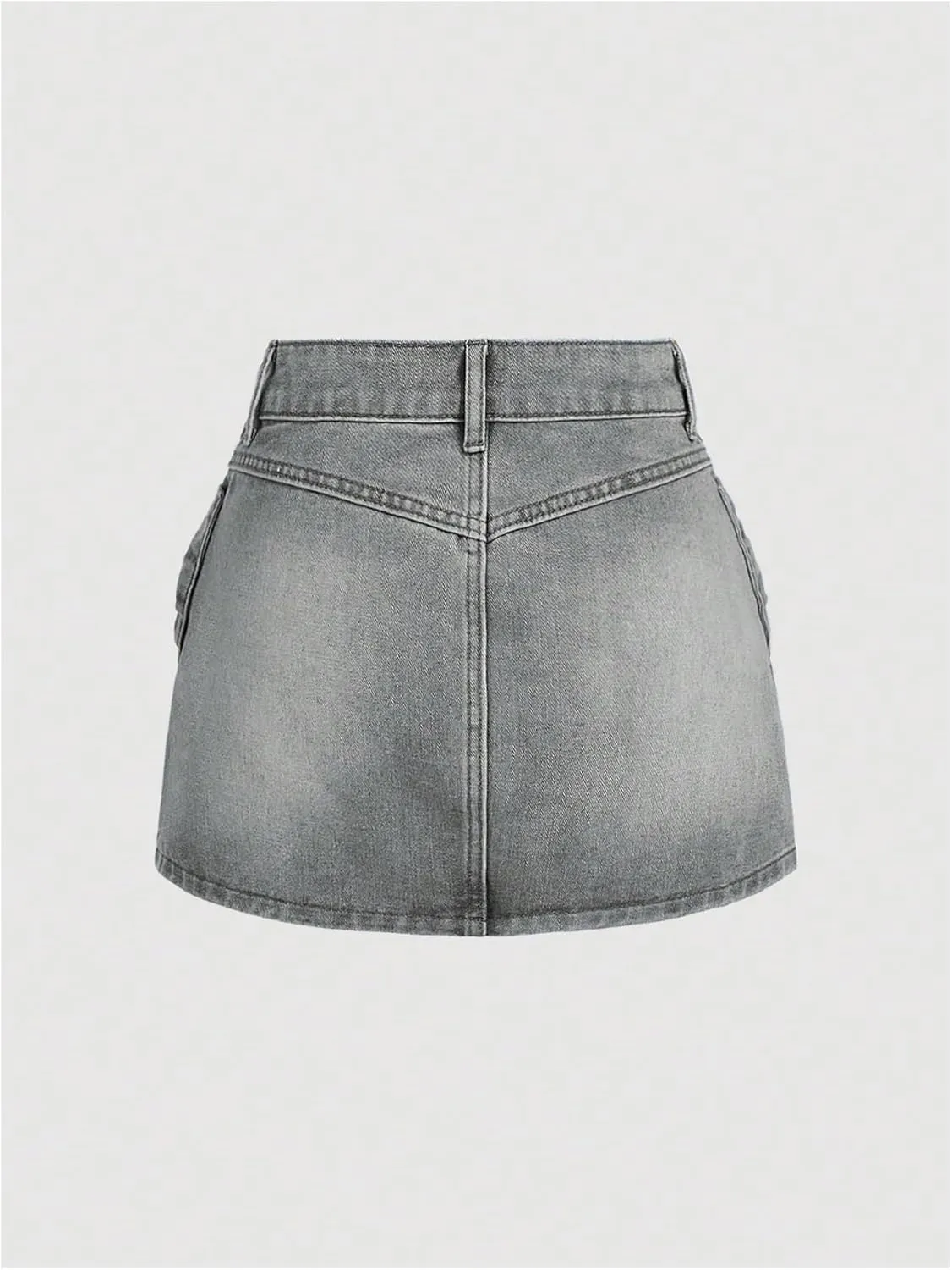 SHENHE Women's Denim Mini Skirt Bowknot Straight Jean Skirt Summer Cute Mini Skirts