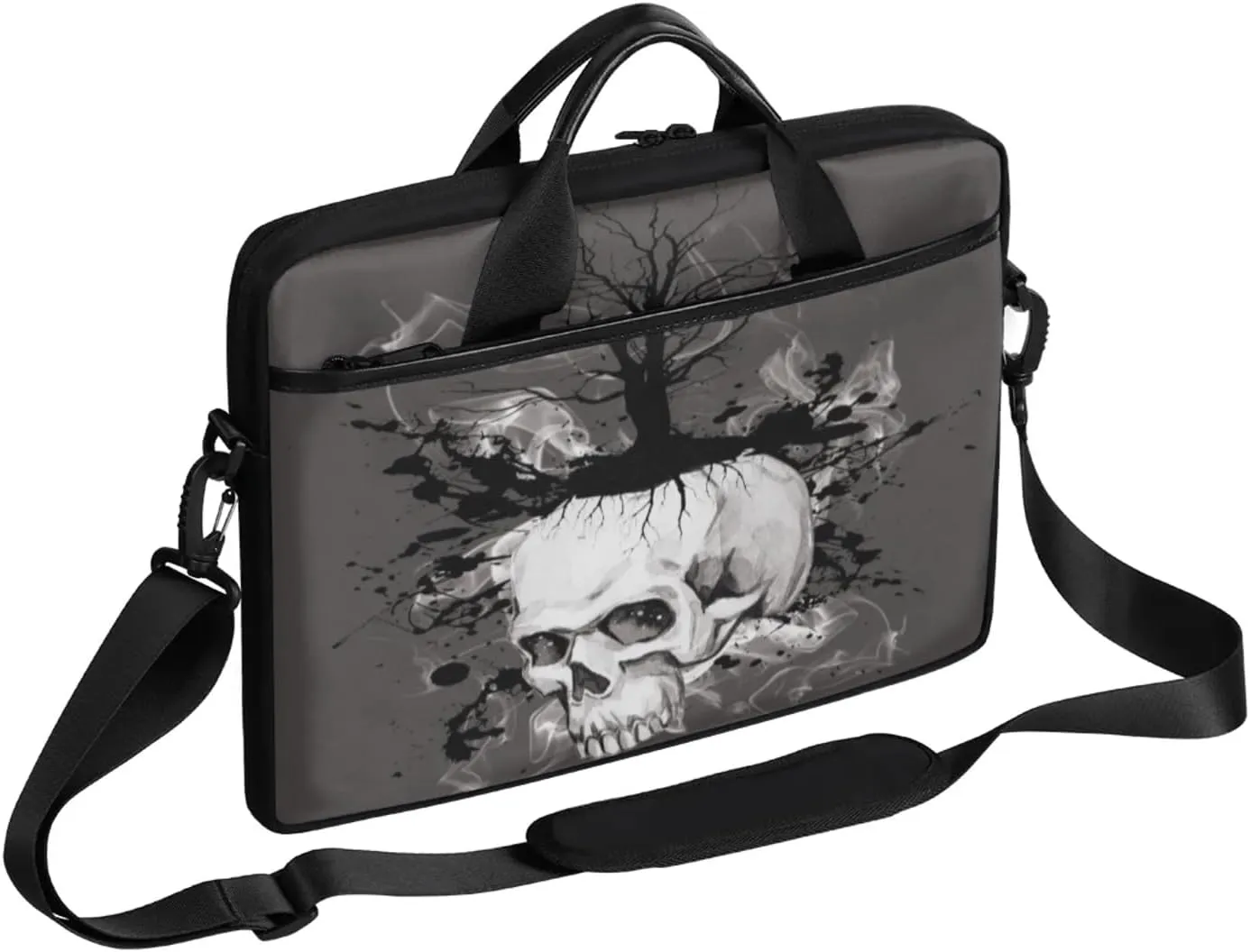Skull Tree Laptop Case Bag with Detachable Strap Waterproof Laptop Bag Notebook Carrying Case 15.6 inch Laptop Sleeve Bag for Men Women Work Travel