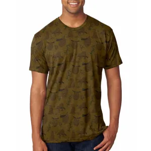 Sloth Pattern Nature Leaves Cute Men's Soft T-Shirt