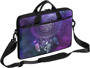 Starry Night Dream Catcher Laptop Case Bag with Detachable Strap Waterproof Laptop Bag Notebook Carrying Case 15.6 inch Laptop Sleeve Bag for Men Women Work Travel