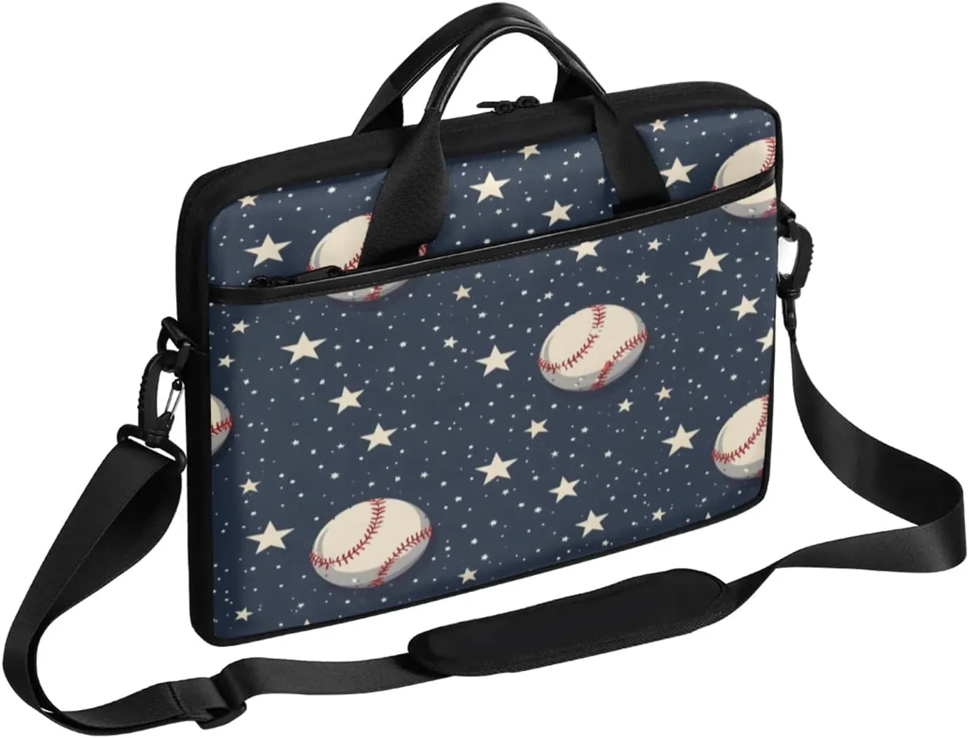 Stars Baseball Laptop Case Bag with Detachable Strap Waterproof Laptop Bag Notebook Carrying Case 15.6 inch Laptop Sleeve Bag for Men Women Work Travel