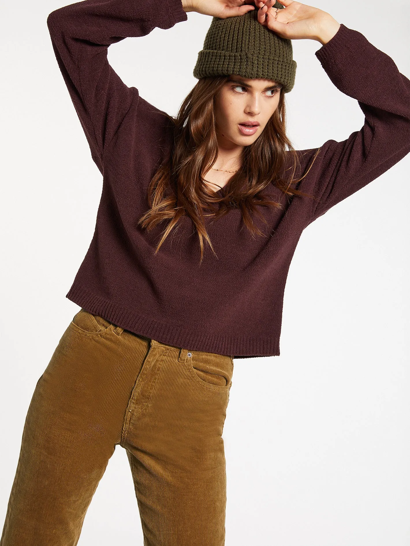 Stituations Sweater - Black Plum