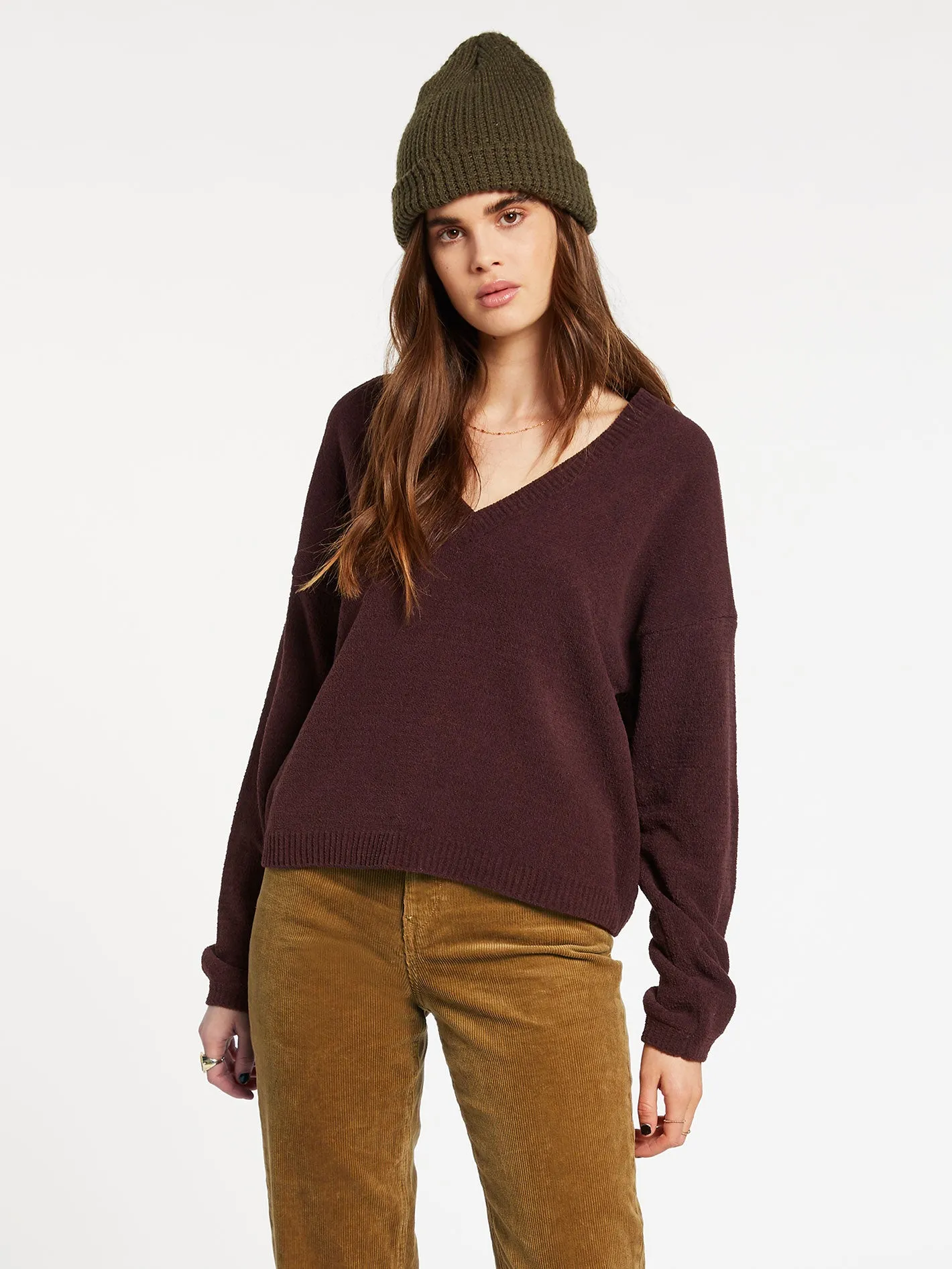 Stituations Sweater - Black Plum