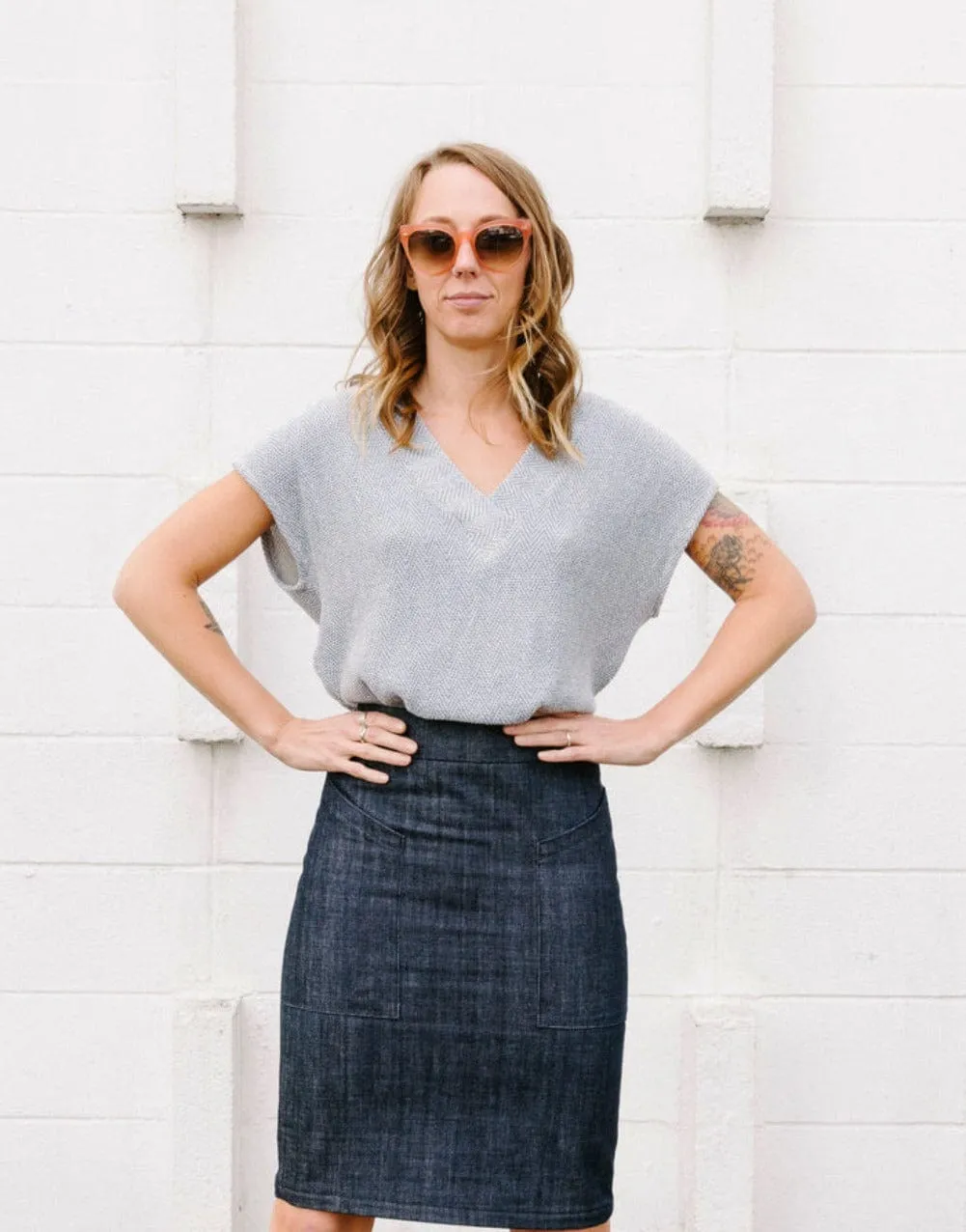 Tabor V-Neck Sewing Pattern, Sew House Seven