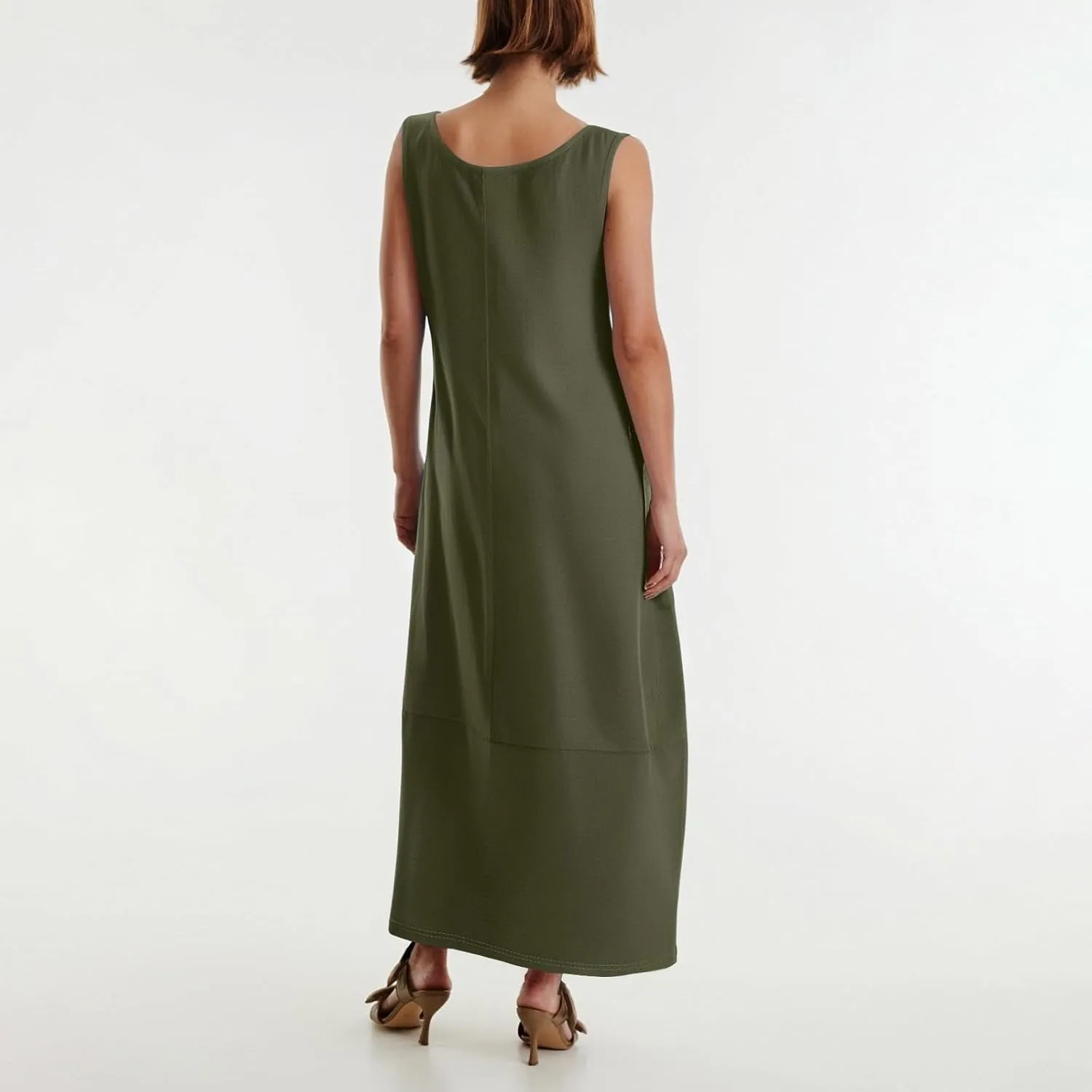 Tank Dress Casual Summer Boho Flowy Maxi Dresses with Pockets Cute Long Midi Sundresses for Beach Vacation Tunic Dress