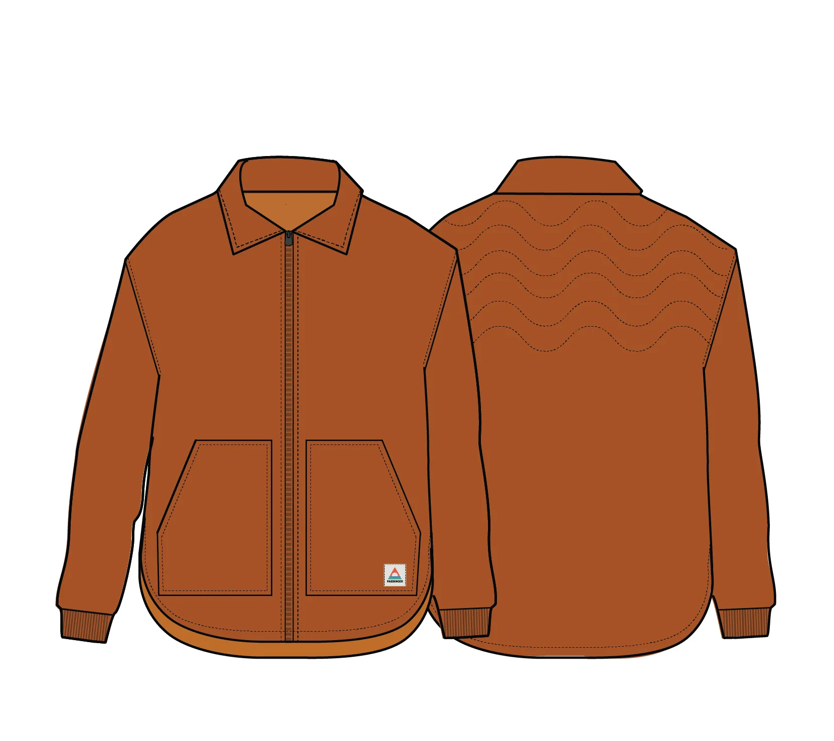 Tasi Recycled Insulated Jacket - Sunset Orange