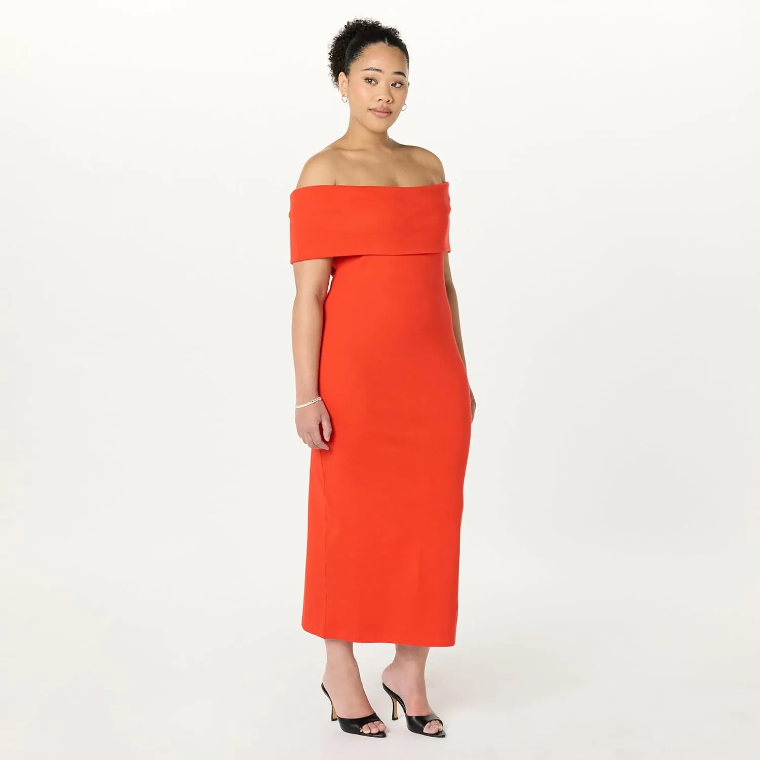 The Drop Women's Lora Off The Shoulder Midi Sheath Dress