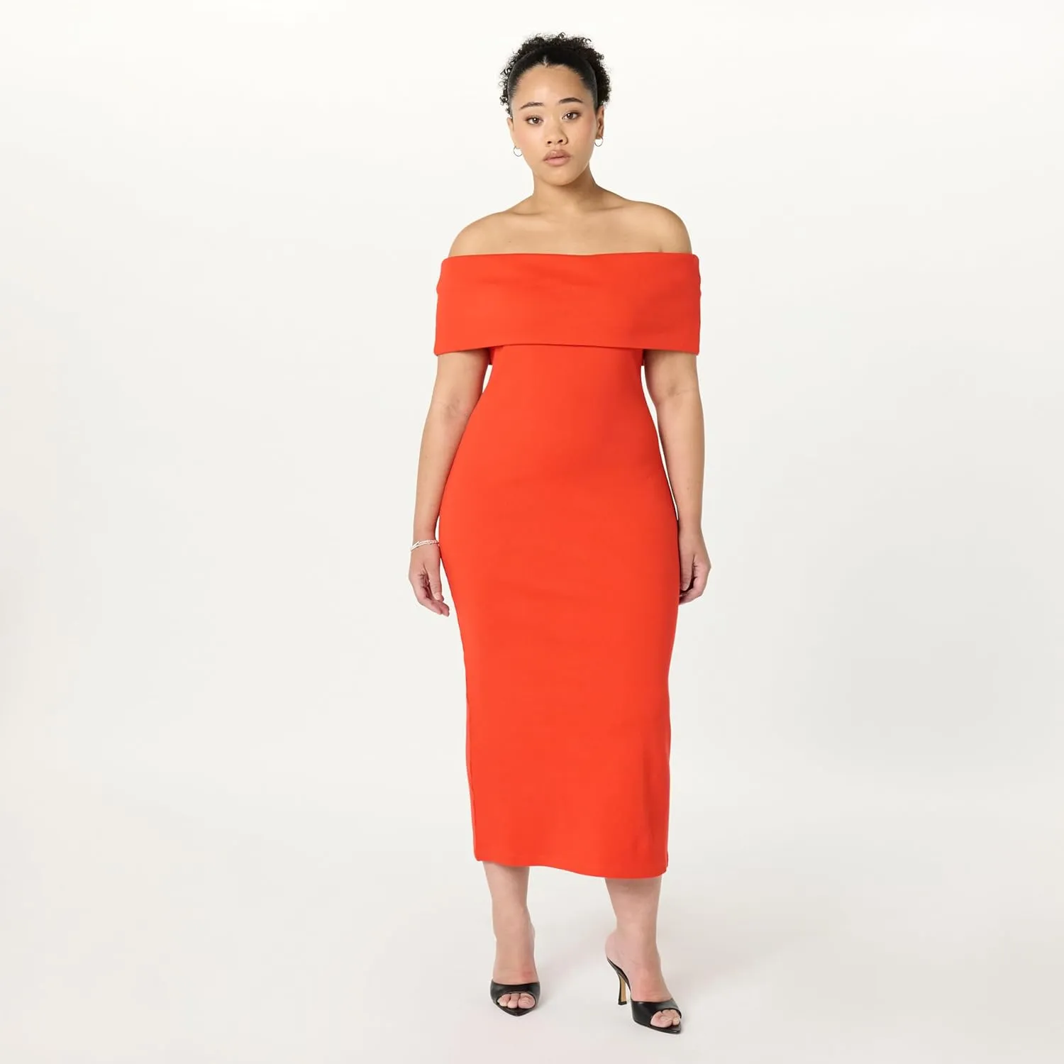 The Drop Women's Lora Off The Shoulder Midi Sheath Dress